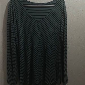 Cut Loose - Gray and black striped tunic